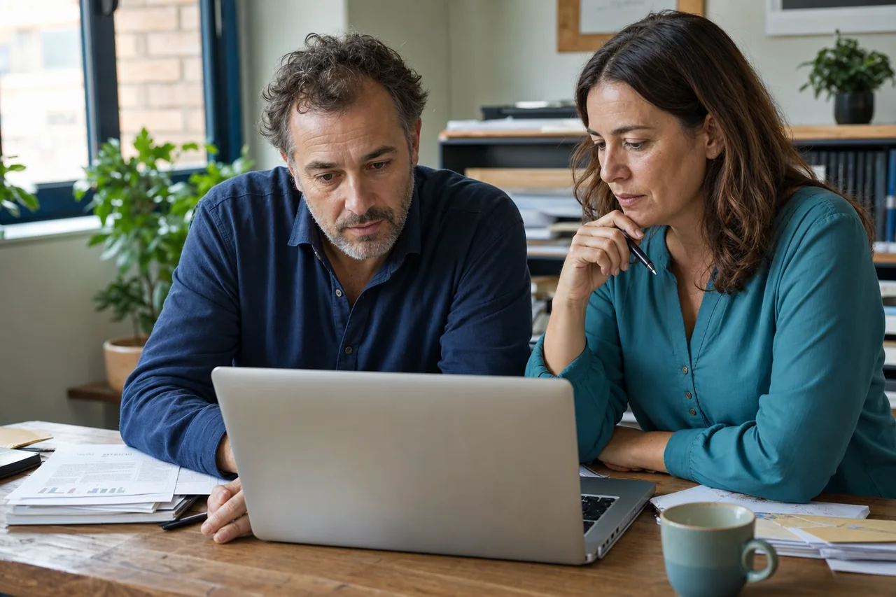Profesionales revisando compatibilidad de subvenciones